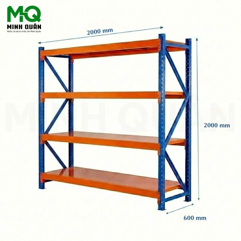 Kệ Trung Tải 4 Tầng D2000 x R600 x C2000