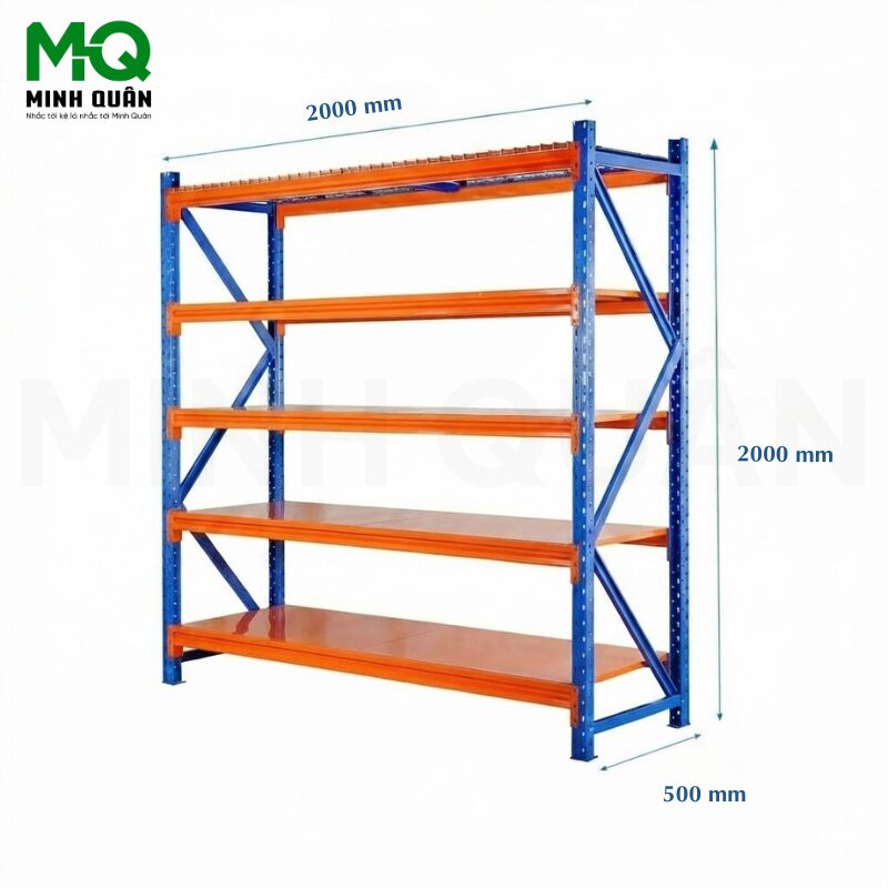 Kệ Trung Tải 5 Tầng D2000 x R500 x C2000 (mm)